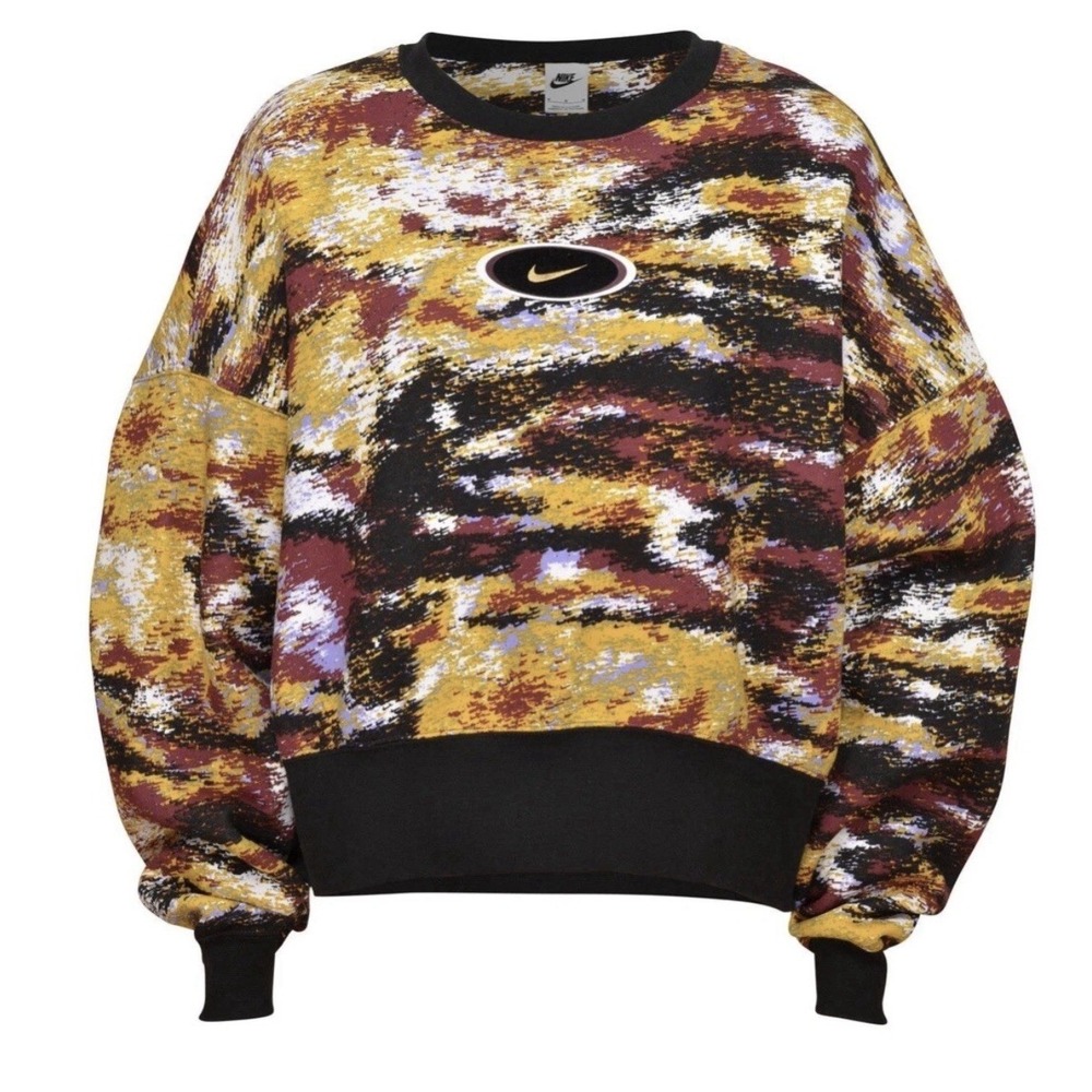 Nike Crewneck Sweatshirt Women S/M Sportswear Gel Revival Fleece‎ Oversize Boxy